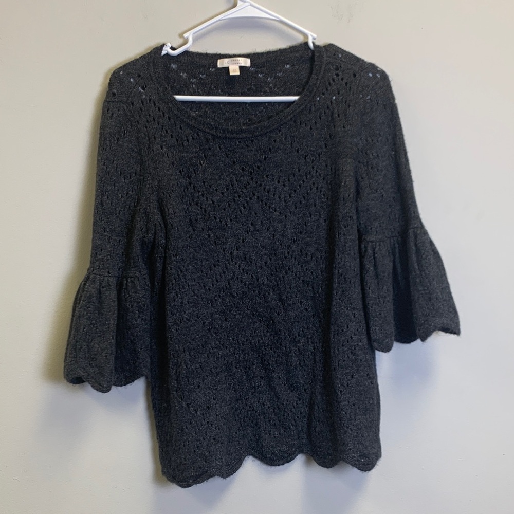 LC Lauren Conrad Charcoal Knit Top